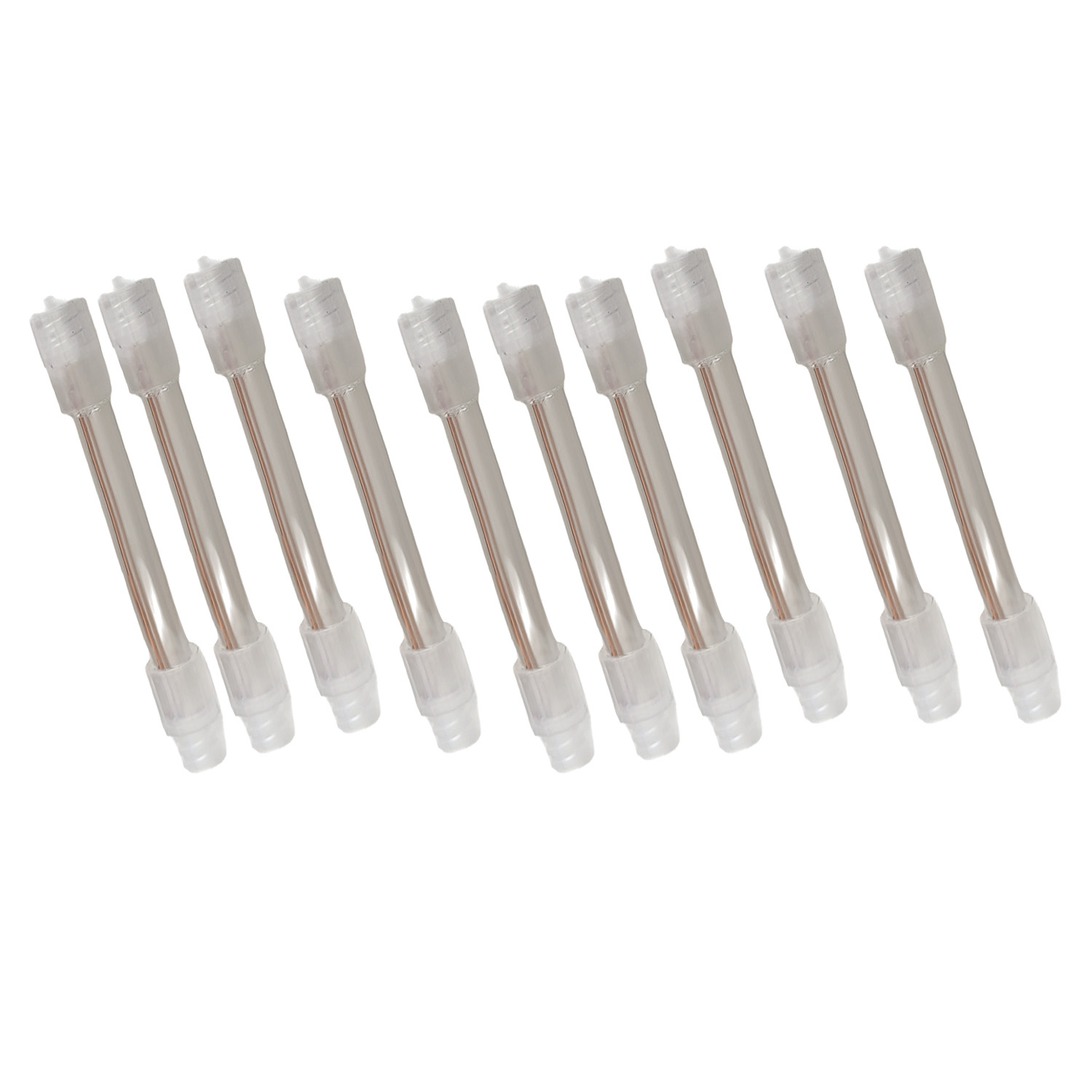 Flexible Verlängerung aus Kunststoff mit Luer-Lock-Anschluss, zum Anschluss an SMART HVACR- und AUTO R134a- und R1234yf-Anschlüsse – 10er-Pack